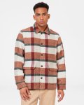 Ben Sherman Plaid Workers Jacket - Burnt Orange - XXL Burnt Orange