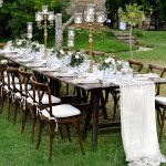1PC Cheesecloth Table Runner Boho Long Gauze Romantic Table Runner For Wedding Reception Bridal Shower Baby Shower Holiday Thank
