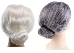 Granny Bun Wig White Or Grey