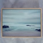 Sea Of Longing 2 Art Print - A2 Framed Canvas With Natural Wood Frame