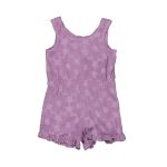 Younger Girl Floral Embossed Terry Jumpsuit