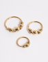 Goldair Gold Plated Surgical Steel Multi Size Ball Nose Stud Pack