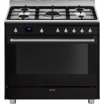Smeg 90CM Concert Gas-electric Black Cooker SSA91MABL2