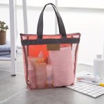 Travel Zipper Bag Mesh Toiletry Bag Cosmetic Storage Bag Portable Organizer