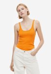 Ribbed Vest Top - Orange