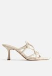 Strappy Heeled Sandals - Light Beige