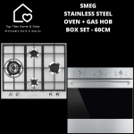 Smeg Stainless Steel Oven + Gas Hob Box Set - 60CM