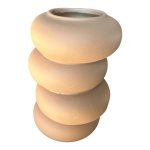 Ceramic Vase - Gold Four Stacked