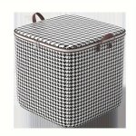 Houndstooth Pattern Storage Bags Blanket Clothes Organization And Storage Containers For Bedding Comforters Foldable Organizer W