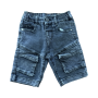 3-4Y Black Cargo Style Denim Jeans - Waga Dude