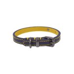 And Joules Leather Collar - Medium Navy