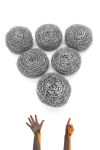 Pot Scourers Galvanized Pack Of 6