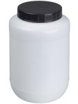 Burkle Wide Neck Jar 1500 Ml Hdpe W.screw Cap Pp Black W.pe Sealing Washer Round Transparent - At A Discount