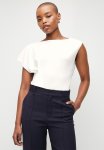 Edit Grown On Sleeve Top - Ivory