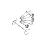 Ashcomonline Stainless Steel Kitchen Tool Set 7 In 1 Aluminium Spatula Kitchen Tool Set