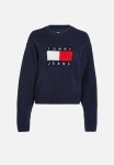 Tommy Hilfiger Tjw Melange Flag Sweater Ext - Dark Night Navy Melange