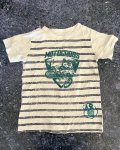 Woolworths White Striped Motorcycle T-Shirt 7Y