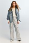 Wide Cargo Trousers - Grey
