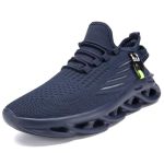 Dlwkipv Mens Walking Running Shoes Slip On Tennis Sneakers Non Slip Athletic Trainers Lightweight Breathable Mesh Comfortable Fa