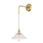 Vintage Vogue Cut Glass Wall Light Satin Gold