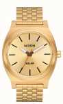 Nixon Time Teller Solar Gold Dial Stainless Steel Bracelet Unisex Watch A1369510-00