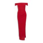 Red Off-shoulder Maxi Dress
