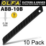 Sharp Olfa Blades Excel Black 10 PK Carded Ultra 9MM Livestainable