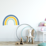 Organic Rainbow Wall Stickers - Mustard - Duck Egg - Dusty Blue