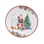 Santa With Christmas Tree Underplate 32CM