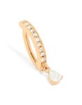 Goldair Gold Plated Cubic Zirconia Curved Drop Belly Ring