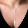 Circle Lariat Style Clavicle Chain Elegant Boho Necklace Jewelry Accessories For Women