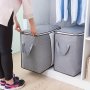 Fabric Storage Bins With Clear Window And Reinforced Handles - Sturdy Zipper Closure Multipurpose Rectangle Organizer Boxes For Closet Non-Waterproof With Stylish Pattern Suitable