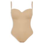 Beige Strapless Thong Shaper Bodysuit