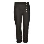 Side Button Pants - Black L xl