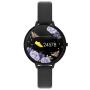 Reflex Smart Watch Black Flower Dial