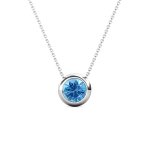 DESTINY Moon December topaz Birthstone Necklace With Swarovski Crystals