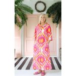 Bella Long Shirt Dress Island Sunset