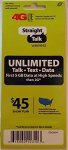 Straight Talk $45 30 Day Service Card Mail