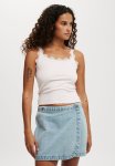 Cotton On Wrapped Denim MINI Skirt - Cloud Blue