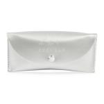 Silver Branded Flip Sunglass Pouch