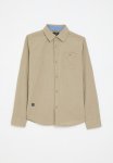 Soviet Boys Roll Up Sleeve Linen Shirt - New Khaki