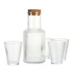 Glass Carafe 1.0LT + Tumbler 200ML Set 5 Piece