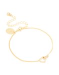 Goldair Gold Plated Cubic Zirconia Link Heart Bracelet