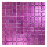 Gold Leaf Mosaic Tile Cerise Pink 30CM X 30CM