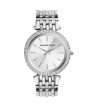 Michael Kors Women's Darci Three-hand Analog Quartz Watch With Glitz Accents - Silver
