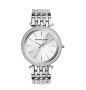 Michael Kors Women''"'s Darci Three-hand Analog Quartz Watch With Glitz Accents - Silver