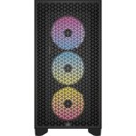 Corsair 3000D Rgb Airflow Dark Tempered Glass Black Steel Atx Mid Tower Desktop Chassis CC-9011255-WW