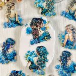 A Pack Of 10 Sheets Of Retro Girl Back View Handbook Diy Decoration Collage Base Material Scrapbook Pet Stickers