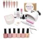 High Quality Uv/led Glam Gel Nail Polish Starter&soak Off Kit 19 White Lamp Winterfall