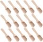 15PCS Wooden Tea Scoops And Salt Shovels Small Flat Handle Scoop
